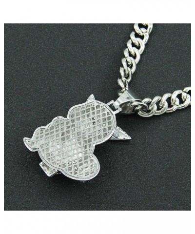 Iced Out Necklace, Hip Hop Turtle Pendant Bling Diamond Chain 18/20/24 Inch Length for Men/Women Fans Collection 18inch big t...