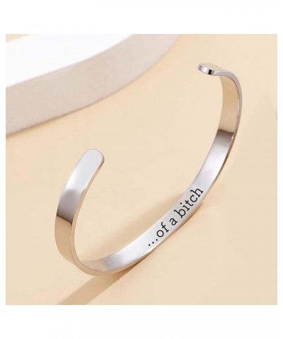 Be Kind Of A Bitch Bracelet for Women Inspirational Cuff Bracelet Stainless Steel Engraved Bangle Friend Bracelet Jewelry Gif...