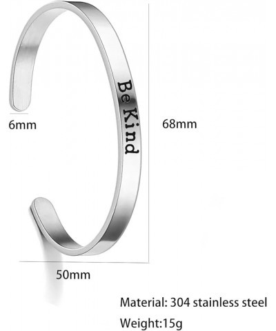 Be Kind Of A Bitch Bracelet for Women Inspirational Cuff Bracelet Stainless Steel Engraved Bangle Friend Bracelet Jewelry Gif...