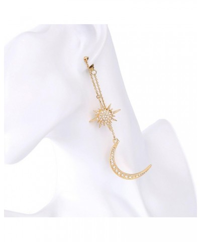 Meolin Star Moon Round Tassel Dangle Drop Earrings Stud Earrings for Women Jewelry $4.58 Earrings