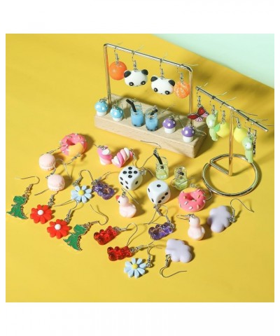 20 Pairs Weird Earrings Funny Earrings Gummy Bear Duck Water Bottle Fish Dinosaur Mushroom Butterfly Strawberry Dangle Earrin...