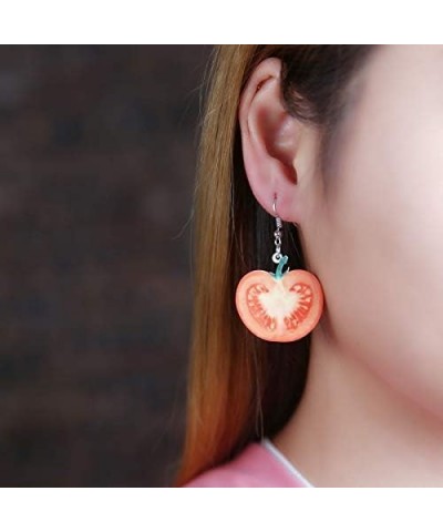 9 Pairs Statement Dangle Earrings Trendy Cute Fruits Drop Earrings Sets Lightweight Acrylic Creative Summer Earrings for Wome...