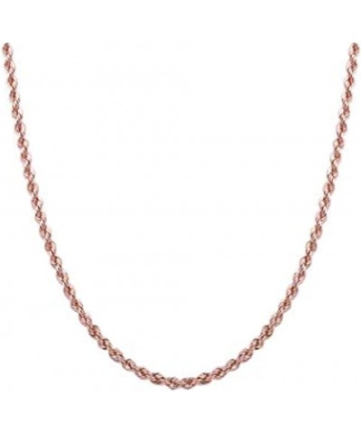 Sterling Silver 2mm diamond cut rope chain necklace- Made In Italy Rose 26.0 Inches $22.27 Necklaces