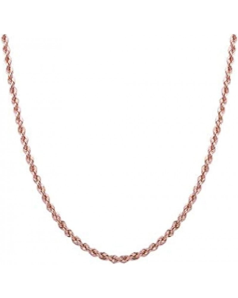 Sterling Silver 2mm diamond cut rope chain necklace- Made In Italy Rose 26.0 Inches $22.27 Necklaces