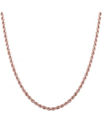 Sterling Silver 2mm diamond cut rope chain necklace- Made In Italy Rose 26.0 Inches $22.27 Necklaces