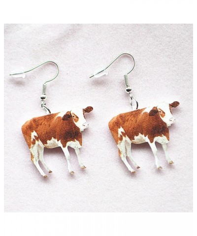 2 Pairs Acrylic Farm Animal Earrings Cute Animal Acrylic Earrings Set Funny Snail Goose Cow Chicken Dangle Drop Earrings for ...