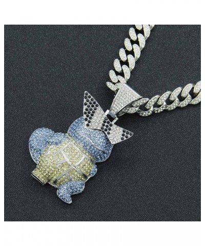 Iced Out Necklace, Hip Hop Turtle Pendant Bling Diamond Chain 18/20/24 Inch Length for Men/Women Fans Collection 24inch big t...