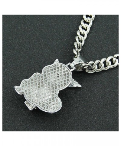 Iced Out Necklace, Hip Hop Turtle Pendant Bling Diamond Chain 18/20/24 Inch Length for Men/Women Fans Collection 24inch big t...