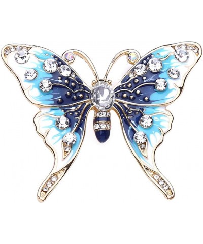 Temperament Enamel Rhinestone Crystal Butterfly Shaped Brooch For Women Brooch Insert Brooch Pin Dress Coat Accessories $4.29...