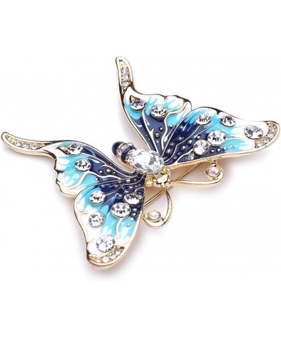 Temperament Enamel Rhinestone Crystal Butterfly Shaped Brooch For Women Brooch Insert Brooch Pin Dress Coat Accessories $4.29...