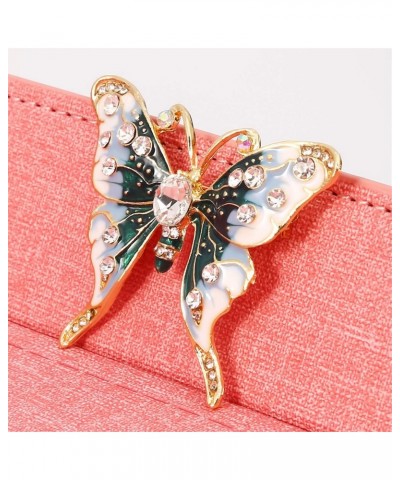 Temperament Enamel Rhinestone Crystal Butterfly Shaped Brooch For Women Brooch Insert Brooch Pin Dress Coat Accessories $4.29...