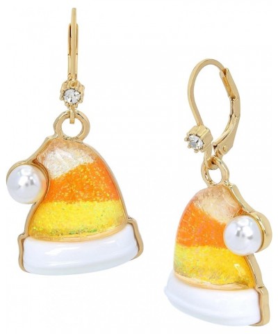 Womens Whimsical Christmas Earrings One Size Orange $17.47 Earrings