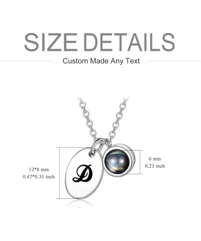 Projection Photo Necklace Personalized 925 Sterling Silver Custom Picture Image Projective Pendant Memorial Jewelry for Women...