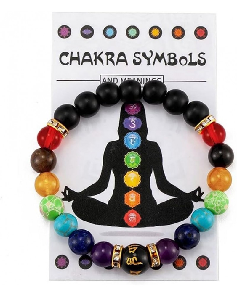 Healing Bracelets for Women 7 Chakra Bracelets Energy Yoga Bracelet Lymphatic Drainage Chakra Bracelet Natural Stone Beaded B...