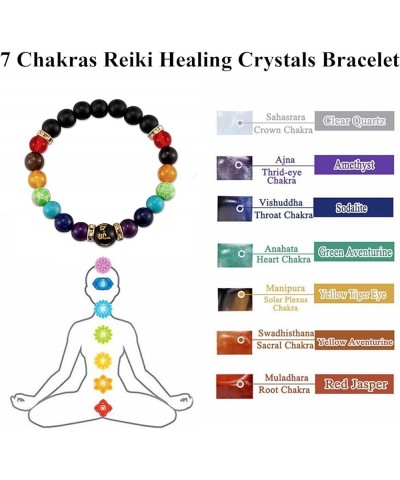 Healing Bracelets for Women 7 Chakra Bracelets Energy Yoga Bracelet Lymphatic Drainage Chakra Bracelet Natural Stone Beaded B...