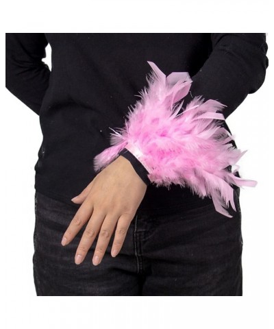 Women Feather Slap Bracelet Slap Wrist Feather Plume Wristband Cuff Sleeves Slap Bangle Wristband Slaps Cuff 1PC beige $6.49 ...