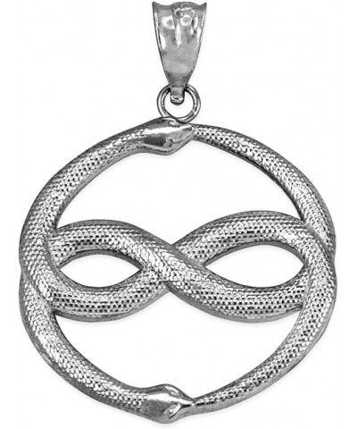 Sterling Silver Double Ouroboros Infinity Snakes Charm Pendant $17.27 Pendants