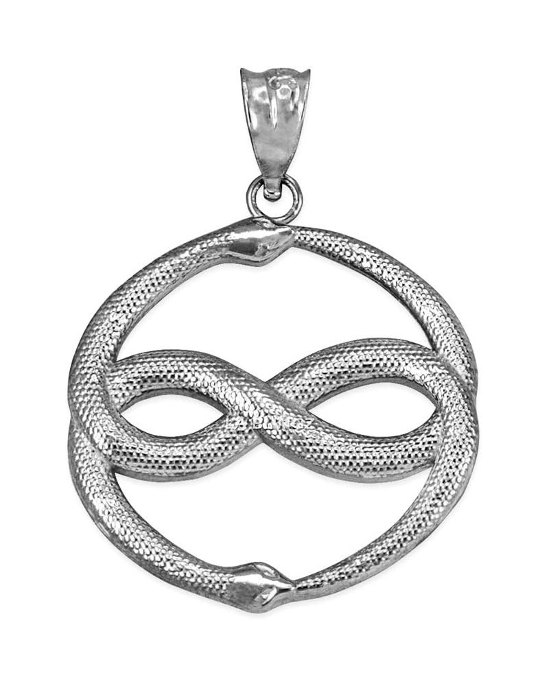 Sterling Silver Double Ouroboros Infinity Snakes Charm Pendant $17.27 Pendants