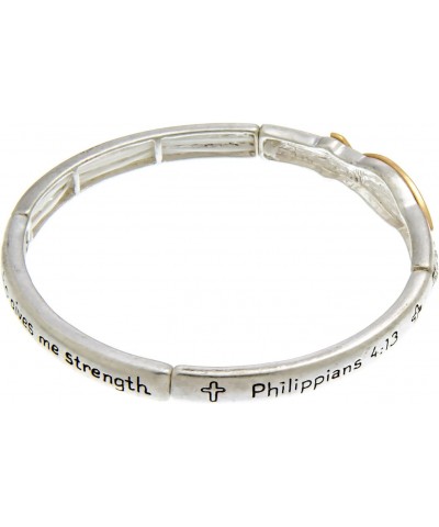 Two Tone Jesus Fish Symbol Stretch Bracelet $12.38 Bracelets