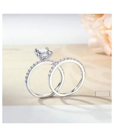 2 CT Round / Cushion / Oval / Rectangle / Marquise / Pearl Cubic Zirconia Engagement Rings for Women, 18K White Gold Plated F...