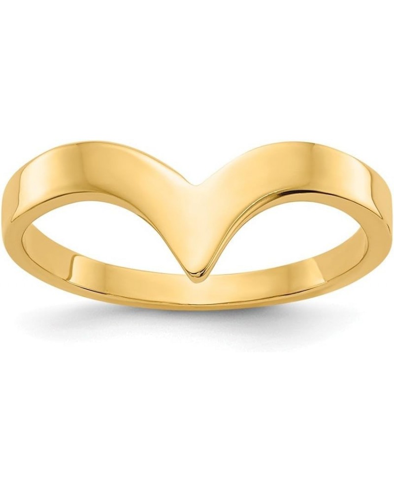 Solid 14k Yellow Gold Chevron Ring Band $88.92 Others