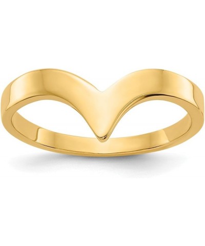 Solid 14k Yellow Gold Chevron Ring Band $88.92 Others