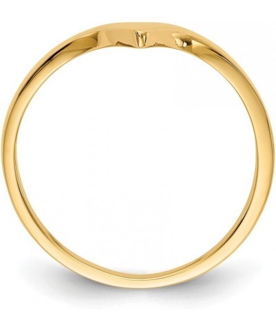 Solid 14k Yellow Gold Chevron Ring Band $88.92 Others