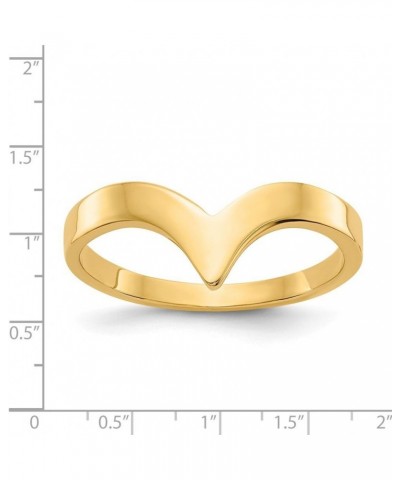 Solid 14k Yellow Gold Chevron Ring Band $88.92 Others