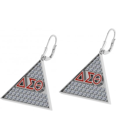 DELTA SIGMA THETA TRIANGLE SILVER EARRING DST-E005 $28.00 Earrings