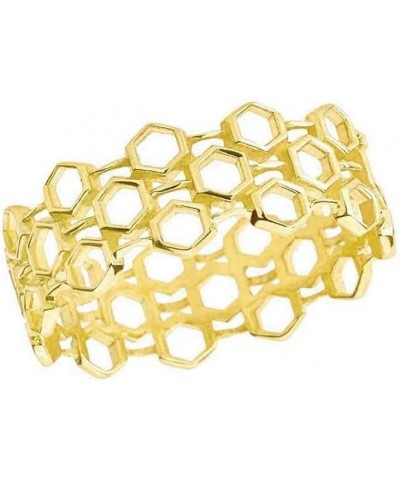 Fine 14k Gold Open Honeycomb Statement Band Yellow Gold $70.50 Rings