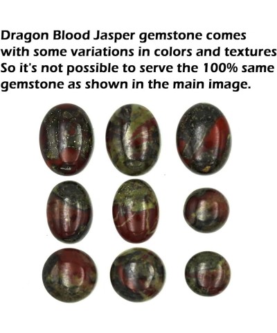 925 Sterling Silver Handmade Pendant for Women 12x16 Oval Gemstone Statement Jewelry for Gift (99548_P) Dragon Blood Jasper $...