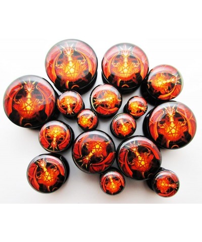 Dragon Pentagram Ear Plugs - Acrylic Screw-On - 8 Sizes Pair* 5/8" (16mm) $10.07 Body Jewelry