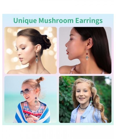 Women's Mushroom Cute Drop Earrings Set - Enchanting Jewelry Gift for Teen Girls & Lovers of Whimsy Mushroom Earrings 06 $11....