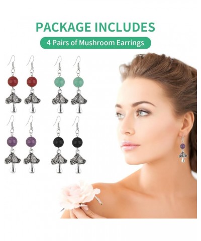 Women's Mushroom Cute Drop Earrings Set - Enchanting Jewelry Gift for Teen Girls & Lovers of Whimsy Mushroom Earrings 06 $11....