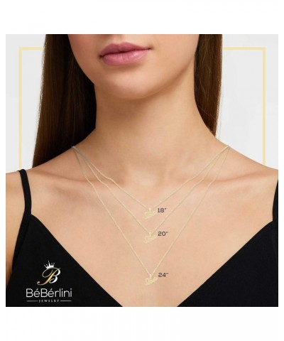 BEBERLINI Lock Love Pendant 14K Gold Filled Box Rope Cuban Link Necklace CZ Charm Set Lobster Clasp Cubic Zirconia Fashion Je...