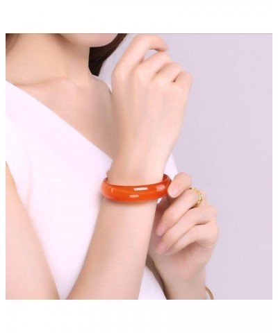 Natural Agate Red Jade Bangle Bracelet for womens X-Large Size(64-66) $18.15 Bracelets