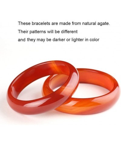 Natural Agate Red Jade Bangle Bracelet for womens X-Large Size(64-66) $18.15 Bracelets