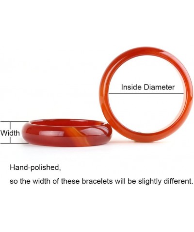 Natural Agate Red Jade Bangle Bracelet for womens X-Large Size(64-66) $18.15 Bracelets