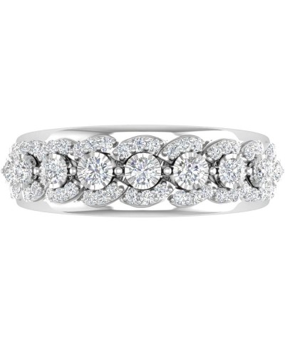 1/2 Carat Diamond Wedding Band Ring in 925 Sterling Silver - IGI Certified Sterling Silver $117.00 Bracelets