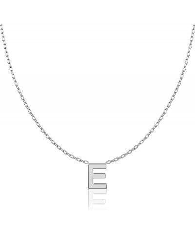 Custom Initial Letter Necklace 925 Sterling Silver Personalized Gift for Mom E Sterling Silver $12.67 Necklaces