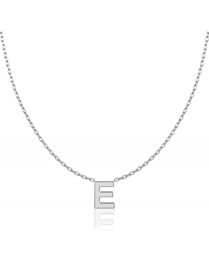 Custom Initial Letter Necklace 925 Sterling Silver Personalized Gift for Mom E Sterling Silver $12.67 Necklaces