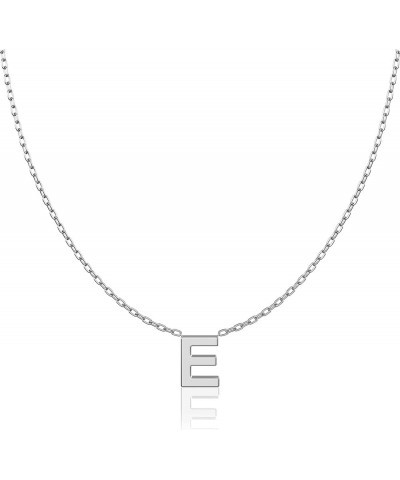 Custom Initial Letter Necklace 925 Sterling Silver Personalized Gift for Mom E Sterling Silver $12.67 Necklaces