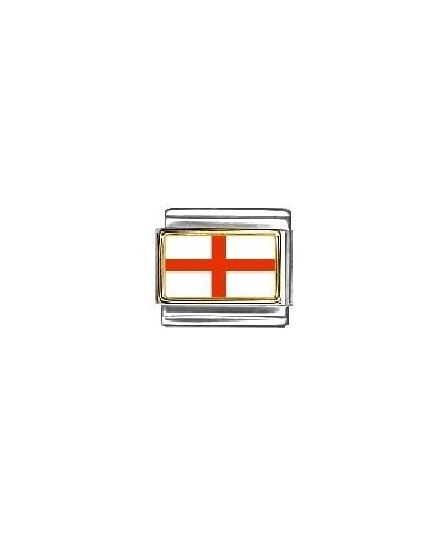 Saint Georges Cross Flag Italian Charm Bracelet Link $7.54 Bracelets