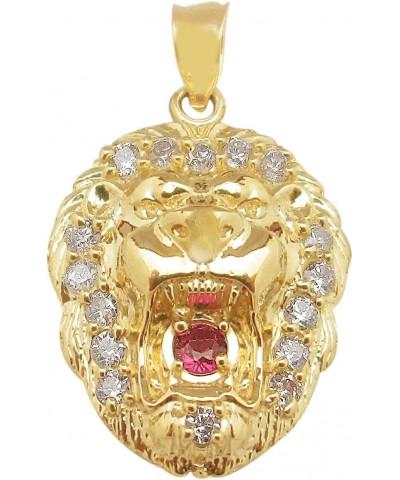 10K Yellow Gold Lion Head Charm Lion Pendant Small $46.41 Pendants