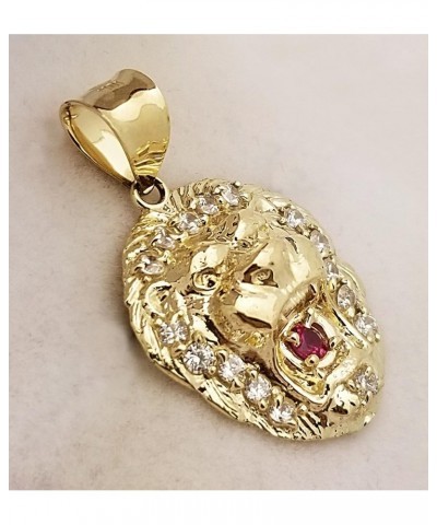 10K Yellow Gold Lion Head Charm Lion Pendant Small $46.41 Pendants