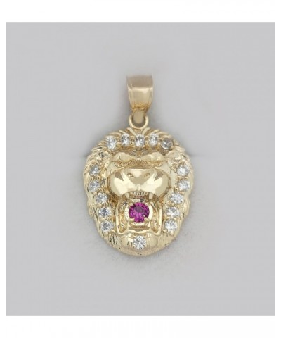 10K Yellow Gold Lion Head Charm Lion Pendant Small $46.41 Pendants