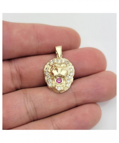 10K Yellow Gold Lion Head Charm Lion Pendant Small $46.41 Pendants