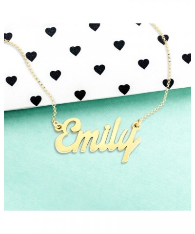 14K Personalized Name Necklace in Painter Font by JEWLR 16.0 Inches White Gold $61.20 Necklaces