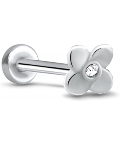 316L Surgical Steel Labret Monroe Nose Stud Flower Design Choose Your Size 18G 16G Steel-16G-9/32" Post $13.49 Body Jewelry