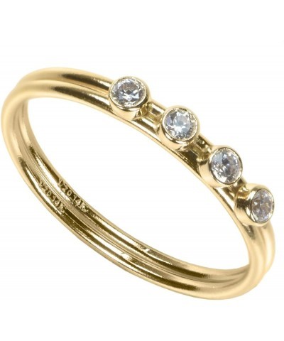 White 2mm Multiple CZ Stacking Rings Assorted Sizes Yellow 4CZ $10.45 Rings